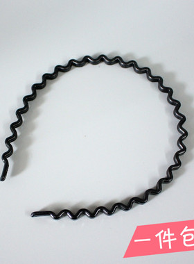 蕾拉家 韩版发饰时尚简约波浪纹窄边细发箍发卡洗脸化妆发夹头箍