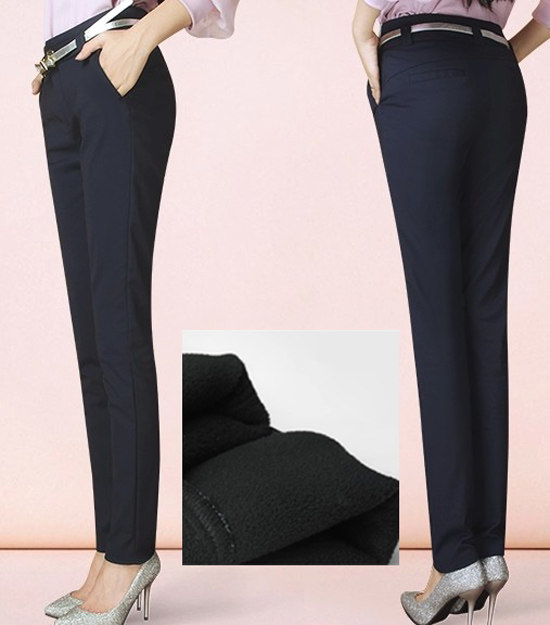 2024客衣都加肥加大码女装 加厚加绒保暖裤修身显瘦小脚长裤 K182