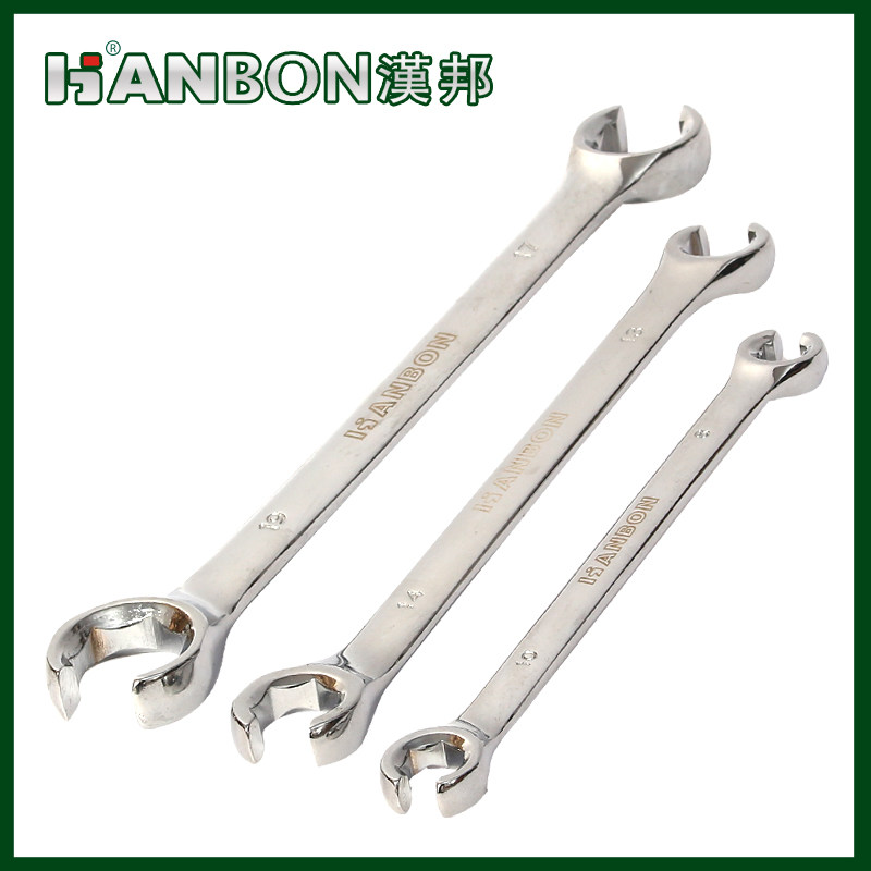 公制镜面美式加长油管扳手拆油管扳手六角呆头开口扳手 油管扳子图片