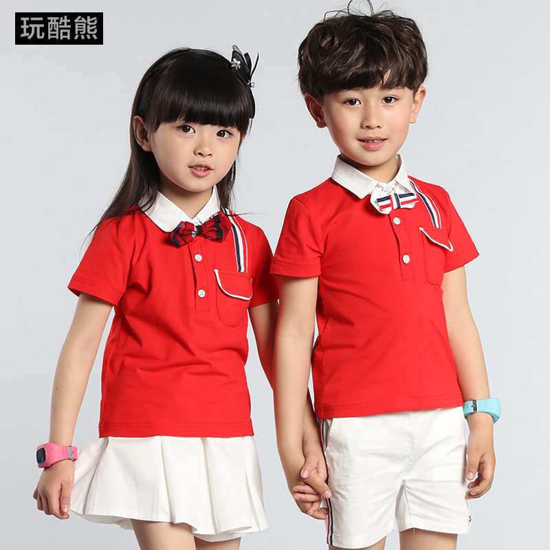 2025新款英式小学生短袖校服班服幼儿园园服夏季男女儿童裙裤套装