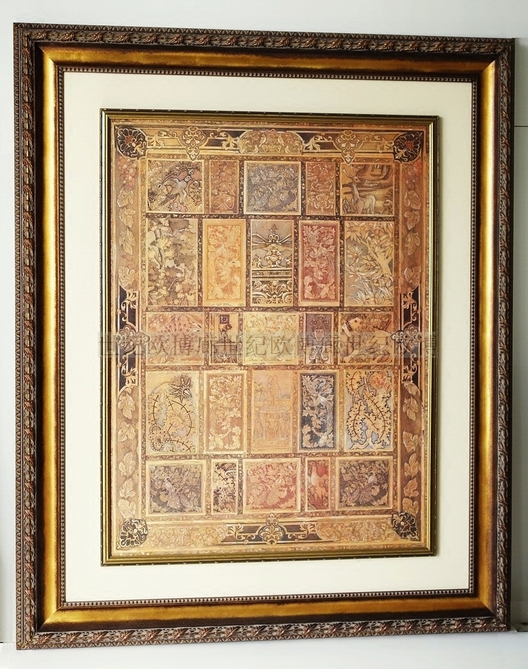 美式风玄关金色乐园装饰画授权
