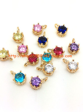 diy饰品配件金色防过敏小吊坠