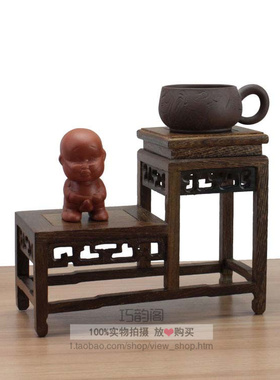 茶壶花瓶古玩底座小摆件