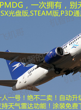 飞机哥pmdg正版插件737NGX微软模拟飞行fsx 拟真737 P3D支持steam