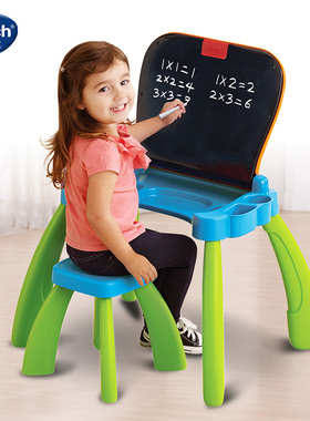 伟易达Vtech点触学习桌 多用学习桌可变黑板绘画板益智玩具154618