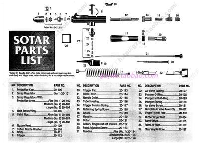 美国伯爵帽顶针喷嘴零件配件喷笔