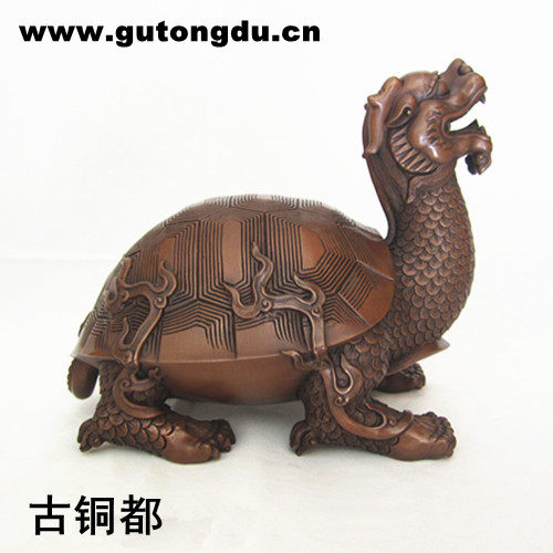 纯铜风水招财摆件龙头龟特色礼品
