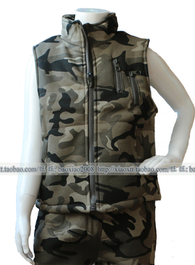 梦绚尔秋冬迷彩儿童棉马甲 8V506 户外加厚马夹背心 MXE军旅风