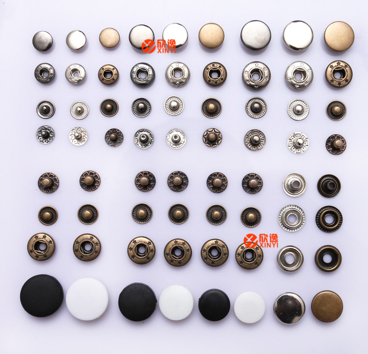 金属四合扣外套羽绒服按扣弹簧扣大白扣手工diy钱包扣子纽扣按扣