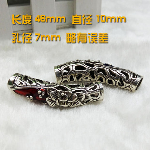 金刚藤手镯 西藏鸡血藤手镯配件 大孔径手工DIY配件 藏银管