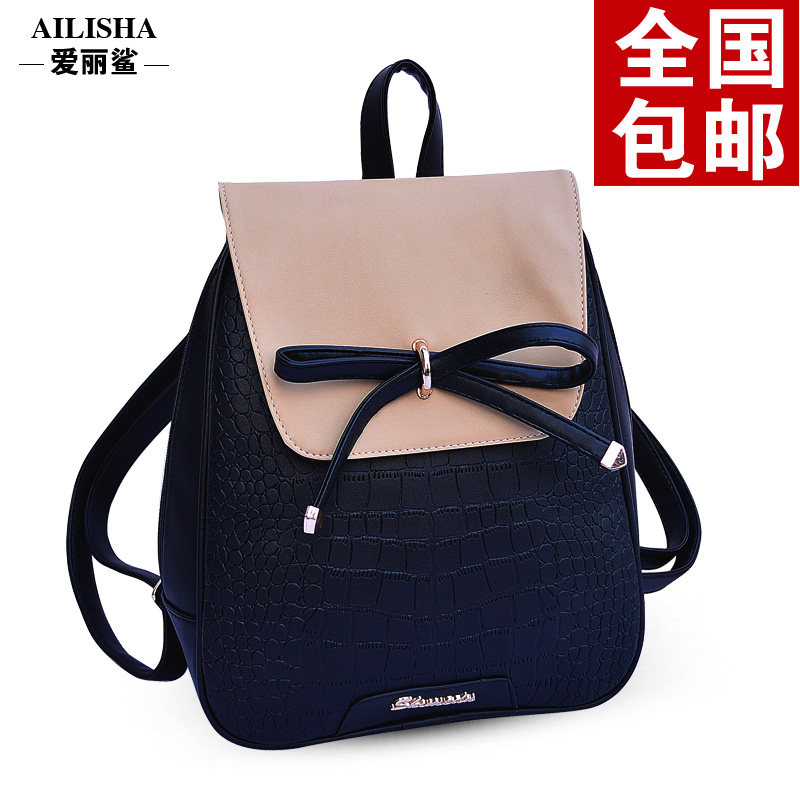 2020 Summer and fall New shoulder bag bow fashion Leisure bag Ladies Backpack pu medium , please Schoolbagin the Leather/Lady bags/Men's bag, Backpack  category - from Buy2taobao.com to provide professional Taobao agent buy service