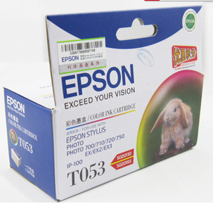 原装正品 爱普生T053墨盒 epson PH700 710 720 750 EX2 EX3墨盒
