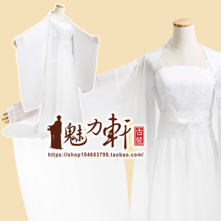 超美柔顺雪纺仙女裙/小龙女古装/舞蹈服装舞剑演出年会嫦娥演出