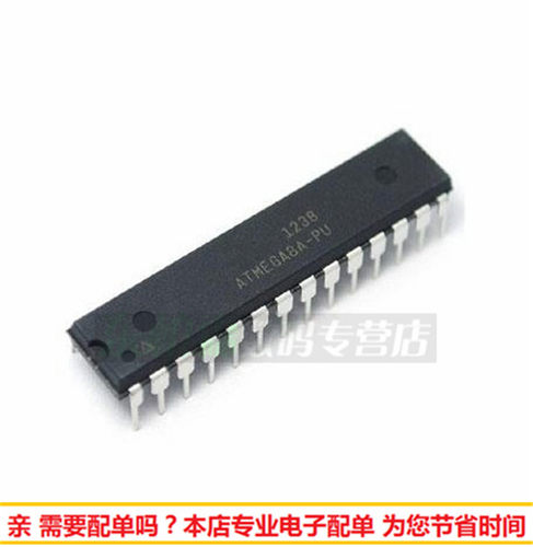 直插 ATMEGA8A-PU AVR单片机/8K闪存微控制  直插DIP28