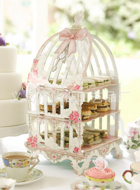 Birdcage Cupcake Cake Stand 欧式三层鸟笼蛋糕架 下午茶点心架