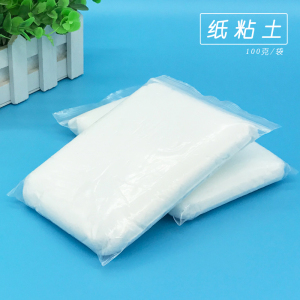 白色超轻纸粘土100克diy加水可做奶油土不拉丝可切蛋糕不变形