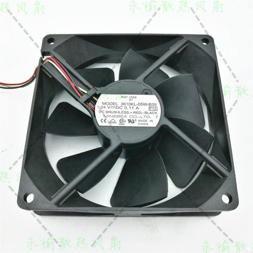 原装NMB 3610KL-05W-B39 24V 0.11A 9CM 9025 变频器 3线散热风扇
