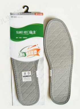 正品岛主鞋垫天然野生香草吸汗透气除异味R-806包边棉布舒适防臭