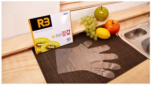 韩国进口正品 卫生手套一次性手套 薄膜熟料食品餐饮卫生厨房手套