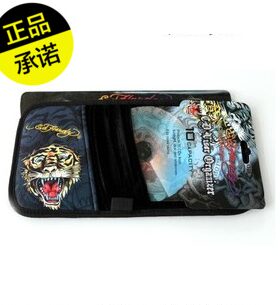 外贸原单Ed hardy正品 埃德哈迪 汽车用丝绒棉布CD包 光盘袋CD夹
