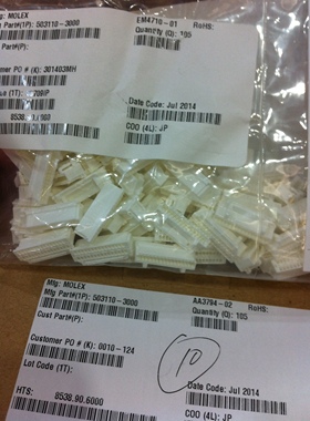503110-3000 5031103000 莫仕/molex 连接器 接插件 原装正品
