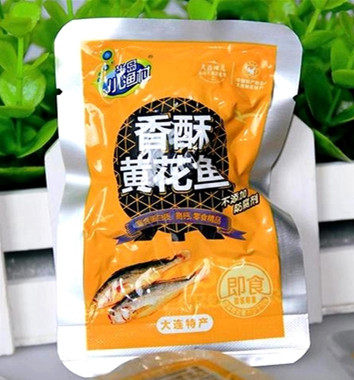 包邮大连特产海鲜半岛小渔村香酥黄花鱼 小黄鱼即食海鲜零食500克