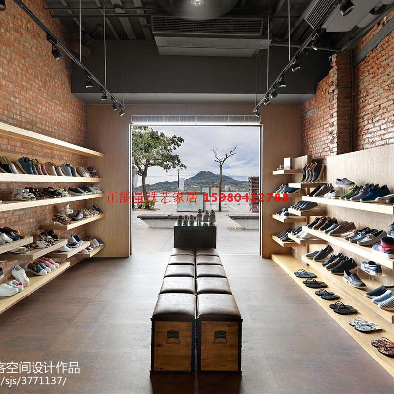 复古美式铁艺储物凳工业风服装店收纳凳实木换鞋凳梳妆沙发凳鞋柜在类目 住宅家具, 坐具类, 凳类, 换鞋凳中 - 来自Buy2taobao.com提供专业的淘宝代购服务