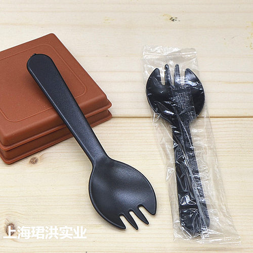 一次性勺子单独包装西点叉勺 塑料勺子一次性 独立包装叉勺 - 封面