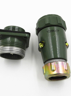HAOGNCN YD28 4芯 防水航空插头插座 圆形连接器YD28K4TP
