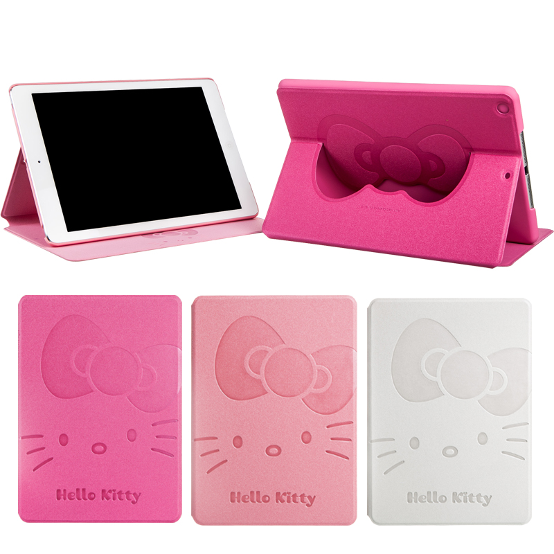 日本正品凯蒂猫HelloKitty ipad5 air1 保护套 ipadmini1/2/3外壳