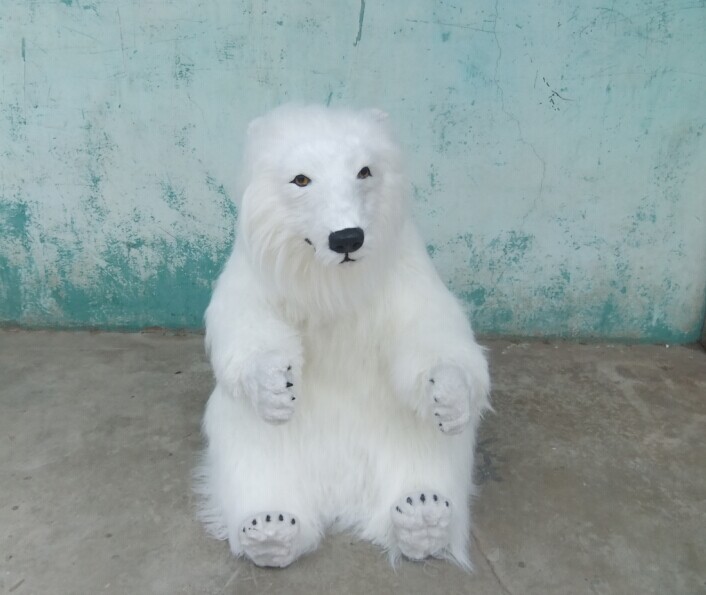 定制仿真皮毛动物仿真北极熊 中大型摆件家居装饰模型 摄影道具