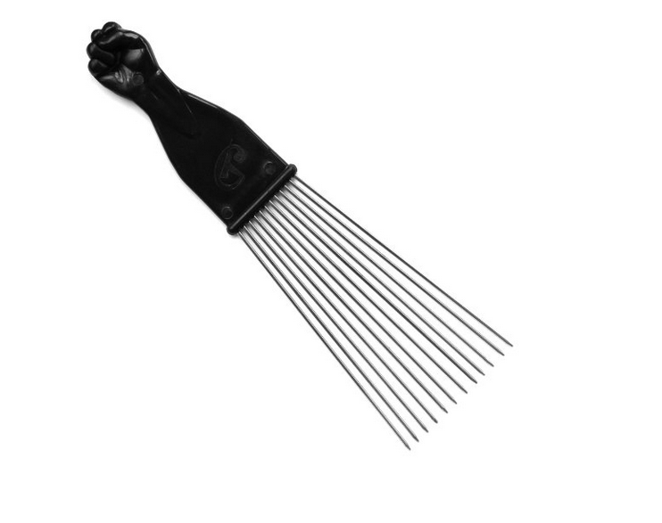 Afro Fan Pick Black Fist Metal African American Hairin the Family/Personal Cleaning Tools , Personal care cleaning appliances , Comb/Portable with a mirror , Comb/Makeup comb/Massage comb  category - from Buy2taobao.com to provide professional Taobao agent buy service