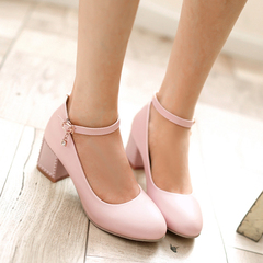 2015 spring new simple shoes casual shoes fashion trend Joker round buckle shoes