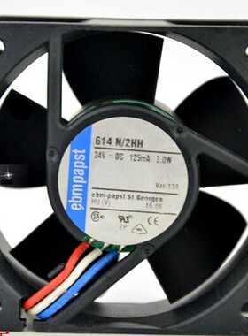 全新原装德国ebmPAPST TYP 614N/2HH 6025/6CM 24V 3.0W