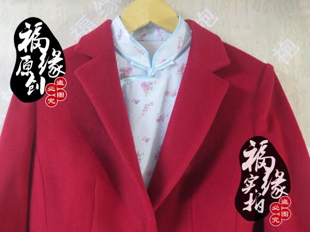 春秋新款羊毛呢西装大衣女职业短款面羊绒上衣 配旗袍外套定做