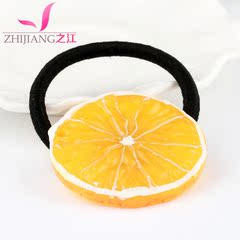 River lemon hair bands made of rope Korea fruit fresh and soft hair tie string small hair bands head jewelry