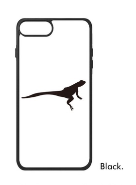 适用于iPhone黑色蜥蜴动物剪影Xr手机壳max保护套678pro硅胶112
