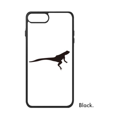 适用于iPhone黑色蜥蜴动物剪影Xr手机壳max保护套678pro硅胶112
