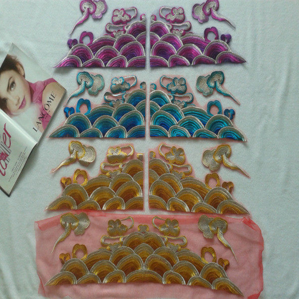 saskia重工祥云刺绣布贴图案补丁花旗袍舞蹈衣服装饰辅料手工diy