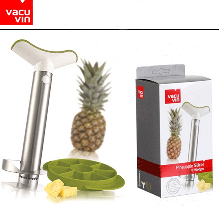 荷兰进口Vacu Vin神奇菠萝去皮器 创意削皮器 不锈钢菠萝削皮刀