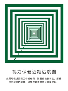 视力保健近距远眺图学习办公白领学生电脑族护眼神器装饰贴墙壁画