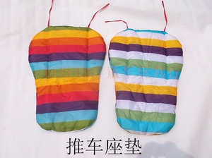 婴儿推车彩虹棉垫 推车座椅通用坐垫 加厚防水透气靠垫