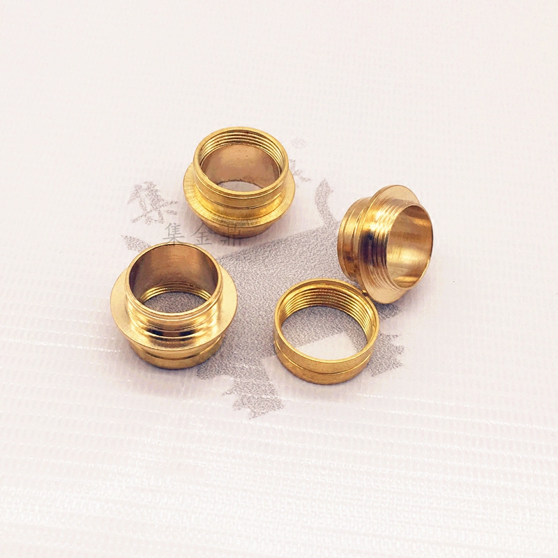 便携式红木牙签筒铜配件 牙签筒接头16-25mm 牙签罐铜头中置接头