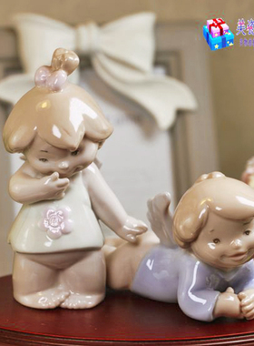 英国陶瓷结婚满月礼品摆件