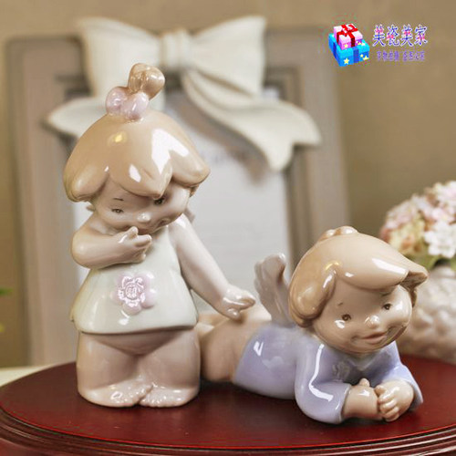 英国陶瓷结婚满月礼品摆件