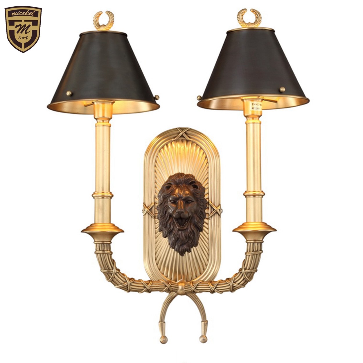 出口美式乡村纯铜壁灯简美灯饰简欧铜灯美式简约过道客厅全铜壁灯