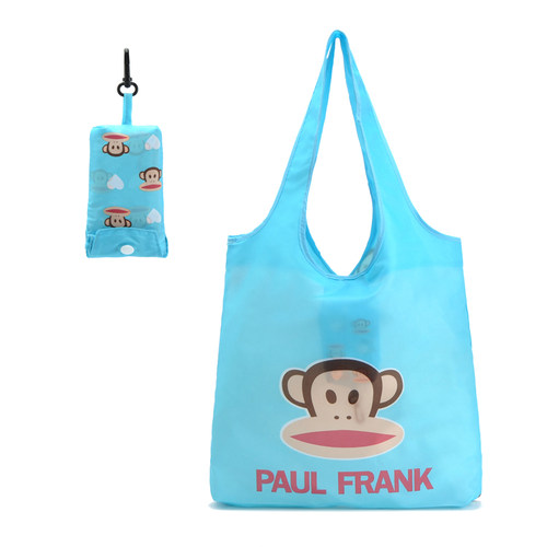 双皇冠包邮 高品质Paul Frank大嘴猴定制环保折叠手提单肩购物袋