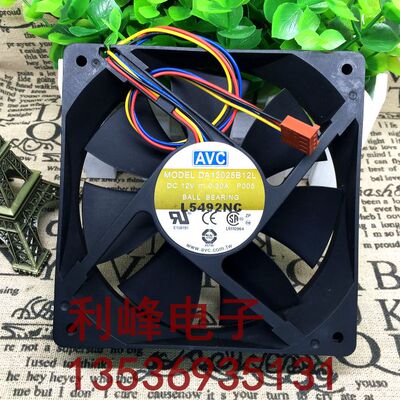 AVC 12CM/厘米 4PIN 12V 4针PWM温控风扇DA12025B12L P005