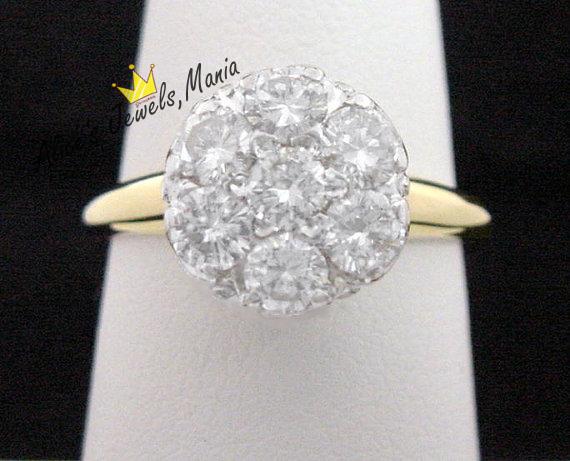 G55钻石戒指钻戒1克拉1卡群镶14K白金黄金好运戒指古董自珍惜售