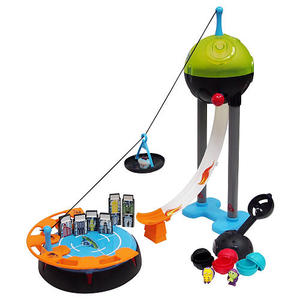 Crashlings Catapult City外星人玩偶扭蛋撞击城市发射器滑索道塔